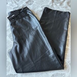 New Fashion Nova  Black Faux Leather Trousers